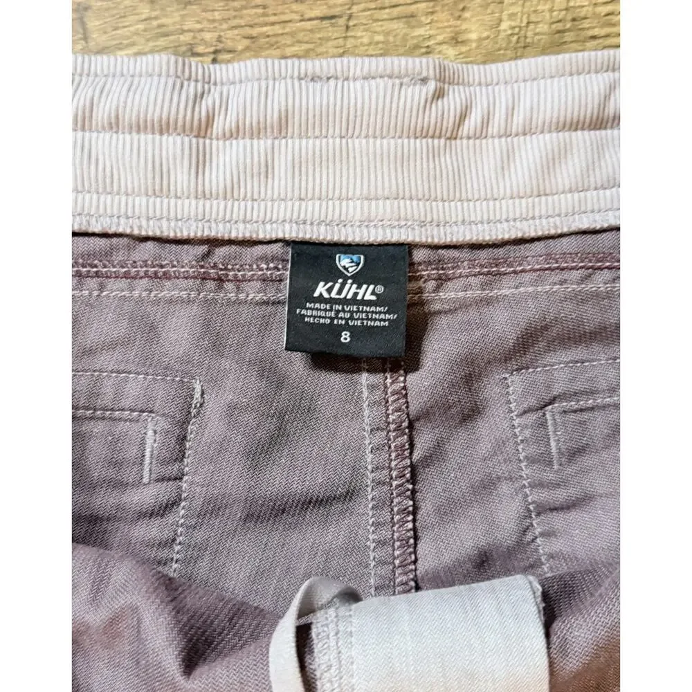 KUHL Cabo Linen Blend Shorts Womens Size 8 Outdoor Beach Boat UPF 50+ EUC